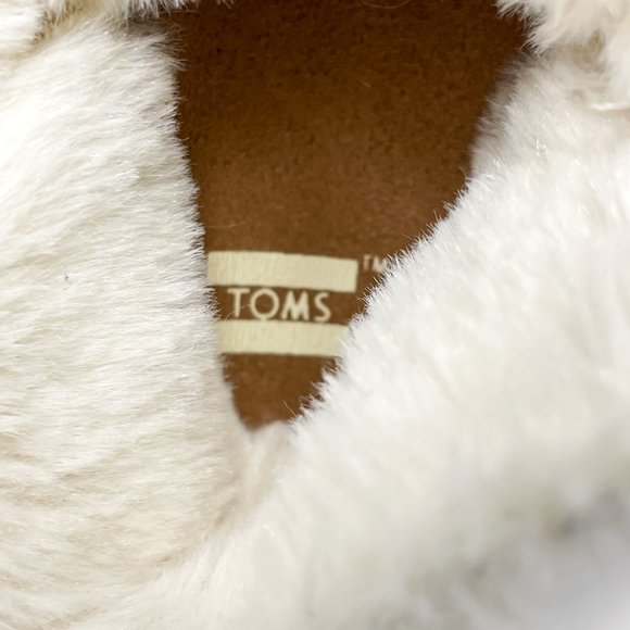 TOMS Buffalo Plaid Infant Boots Size 3 Moccasins Furry - Picture 7 of 8